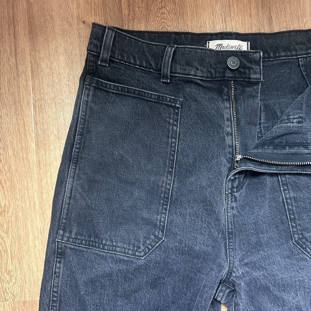 Madewell The 90s Straight Utility Jeans In Washed Black - Picture 2 of 10